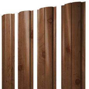 Штакетник Полукруглый Slim 0,45 Print Elite Nutwood