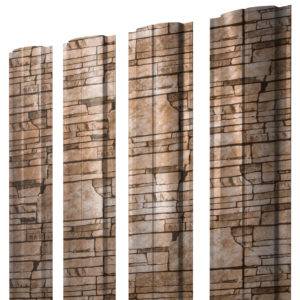 Штакетник Полукруглый Slim 0,45 Print Elite Sand Stone