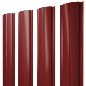 Штакетник Полукруглый Slim 0,5 Satin RAL 3011 коричнево-красный