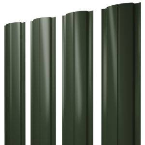 Штакетник Полукруглый Slim 0,5 Velur RAL 6020 хромовая зелень
