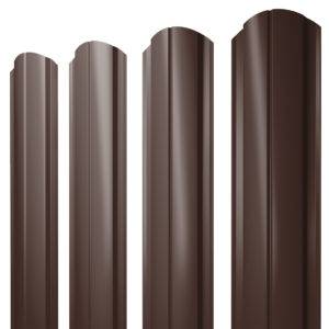 Штакетник Полукруглый Slim фигурный 0,5 Rooftop Matte RAL 8017 шоколад