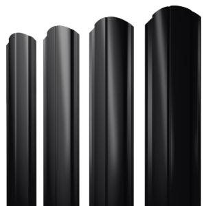 Штакетник Полукруглый Slim фигурный 0,5 Rooftop Matte RAL 9005 черный