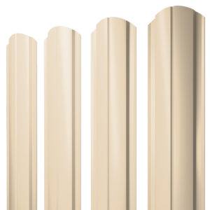 Штакетник Полукруглый Slim фигурный 0,5 Satin RAL 1015 светлая слоновая кость