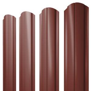 Штакетник Полукруглый Slim фигурный 0,5 Satin RAL 3009 оксидно-красный