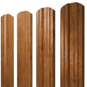 Штакетник Twin фигурный 0,45 Print Elite Golden Wood
