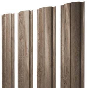 Штакетник Полукруглый Slim 0,45 Print Elite White Wood