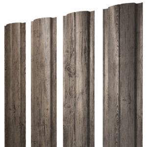 Штакетник Полукруглый Slim 0,45 Print Premium Silver Wood