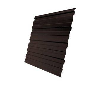 Профнастил С10R 0,5 Satin RR 32 темно-коричневый